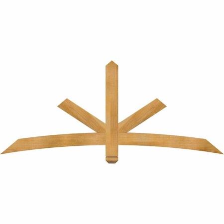 Ekena Millwork Alberta Rough Sawn Timber Gable Bracket, Western Red Cedar, 72"W x 30"H x 2"D x 4"F, 10/12 Pitch GBW072X30X0204ALB00RWR